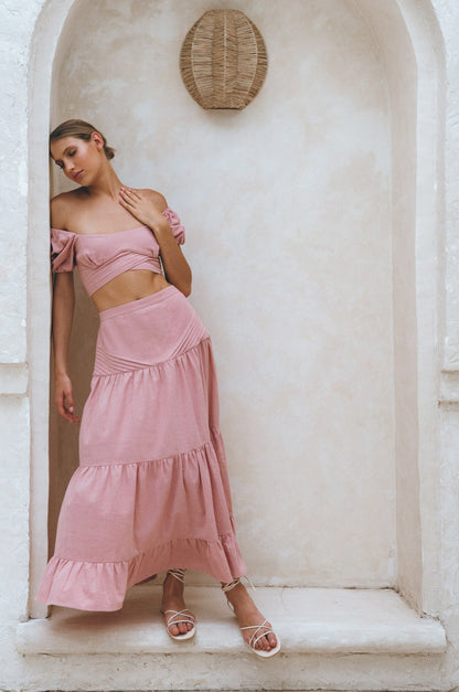 Kiana Linen Crop Top-1