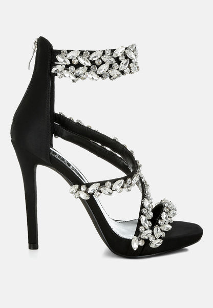 Korna Diamante Embellished Stiletto Heel Sandals-5