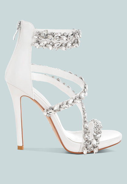 Korna Diamante Embellished Stiletto Heel Sandals-6