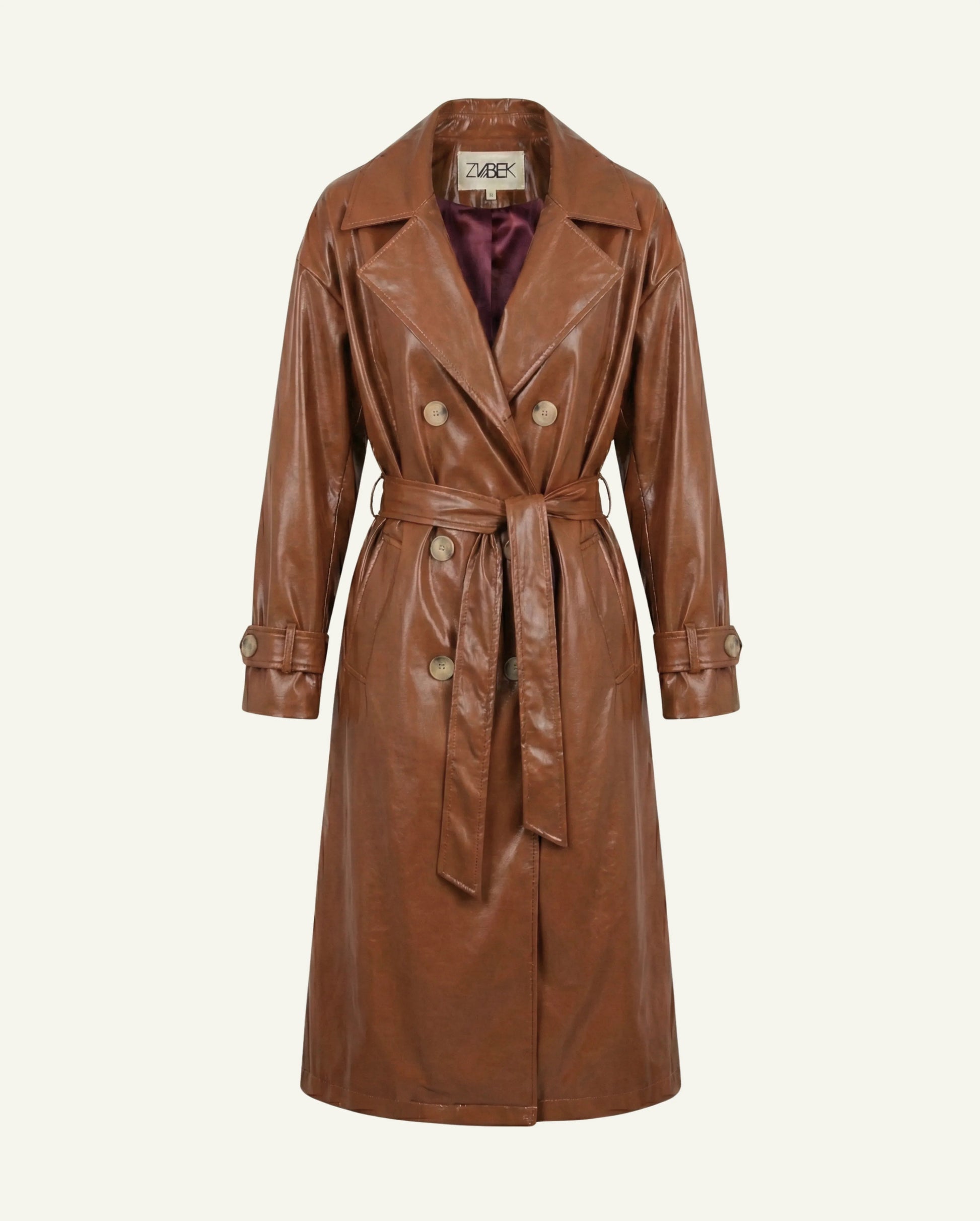 Trench Coat - Chocolate Brown-0