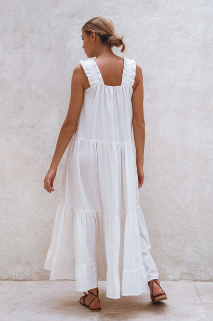 La Palma Linen Maxi Dress-3