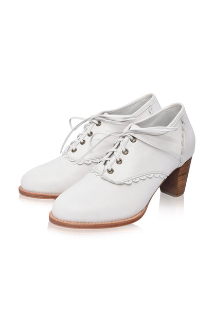 Lace Oxford Leather Heels-8