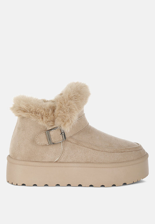 Linka Pin Buckle Detail Snow Boots