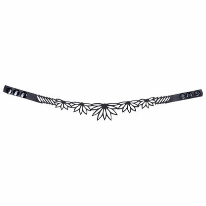 Lotus Recycled Rubber Statement Choker-2