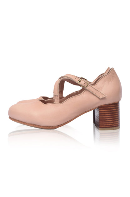 Lotus Criss Cross Leather Heels-7