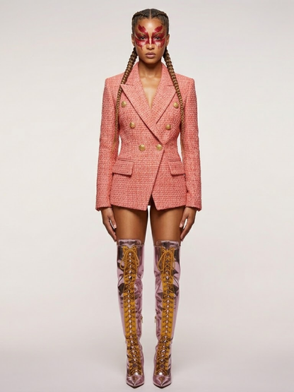 MADISON Tweed Double-Breasted Blazer | Luxury BYMANYC ® New York-2