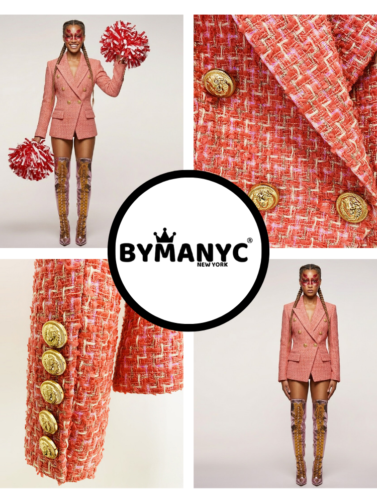 MADISON Tweed Double-Breasted Blazer | Luxury BYMANYC ® New York-1