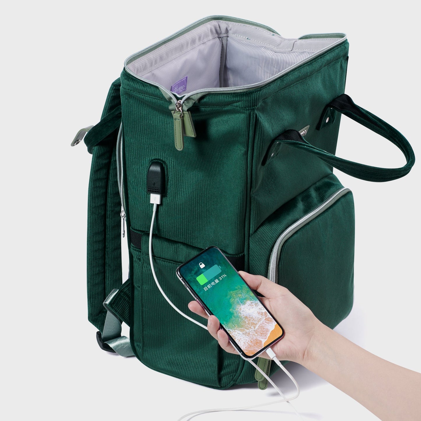 Corduroy Diaper Backpack-2