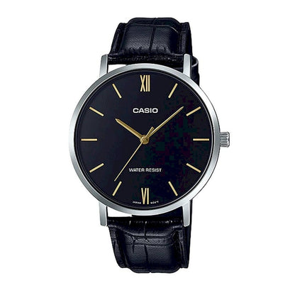 CASIO COLLECTION Mod. MINIMAL, LEATHER - BLACK-0