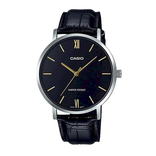 CASIO COLLECTION Mod. MINIMAL, LEATHER - BLACK-0