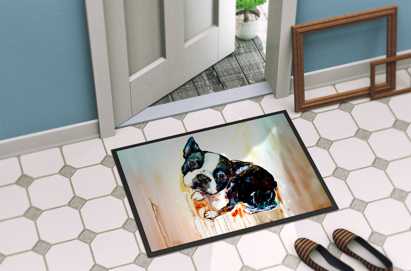 Boston Terrier The Look Doormat-3