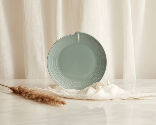 Maeve Porcelain Round Starter Plate Green-0
