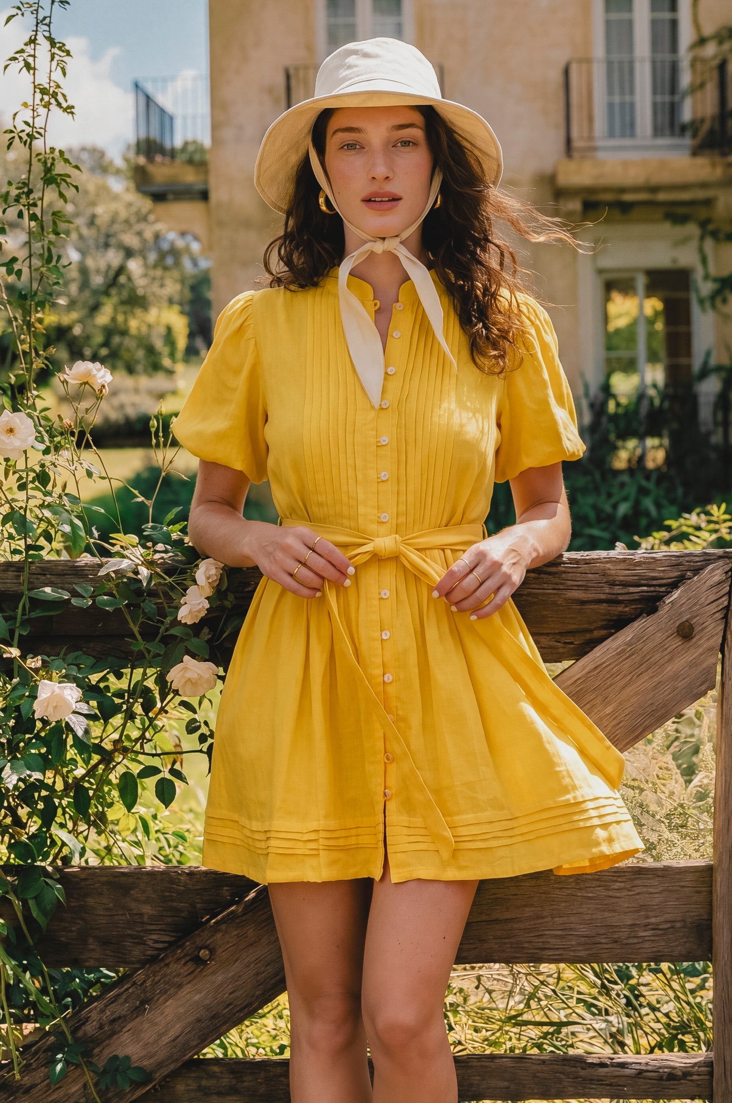 Marta Linen Mini Dress-1