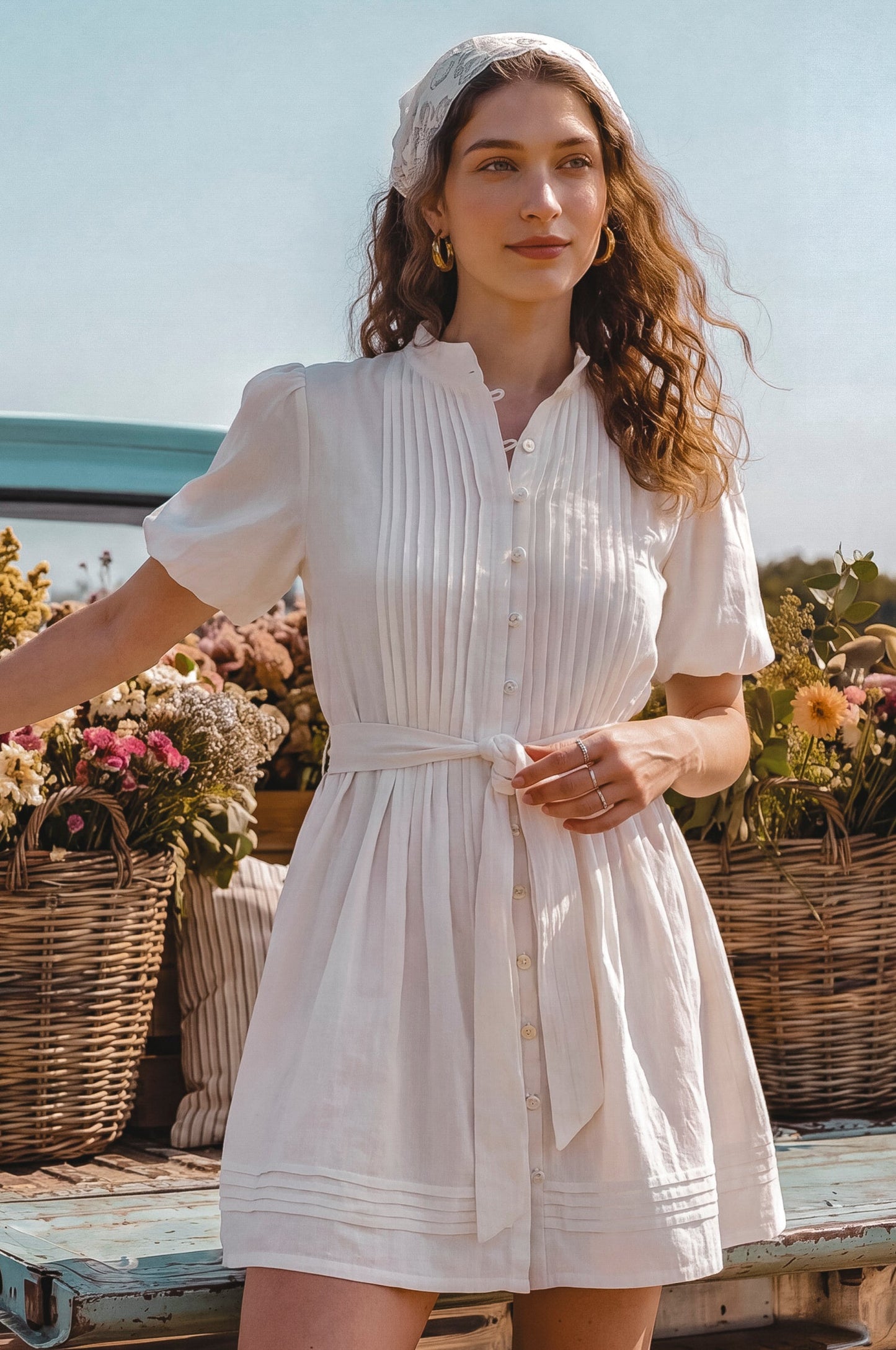 Marta Linen Mini Dress-3