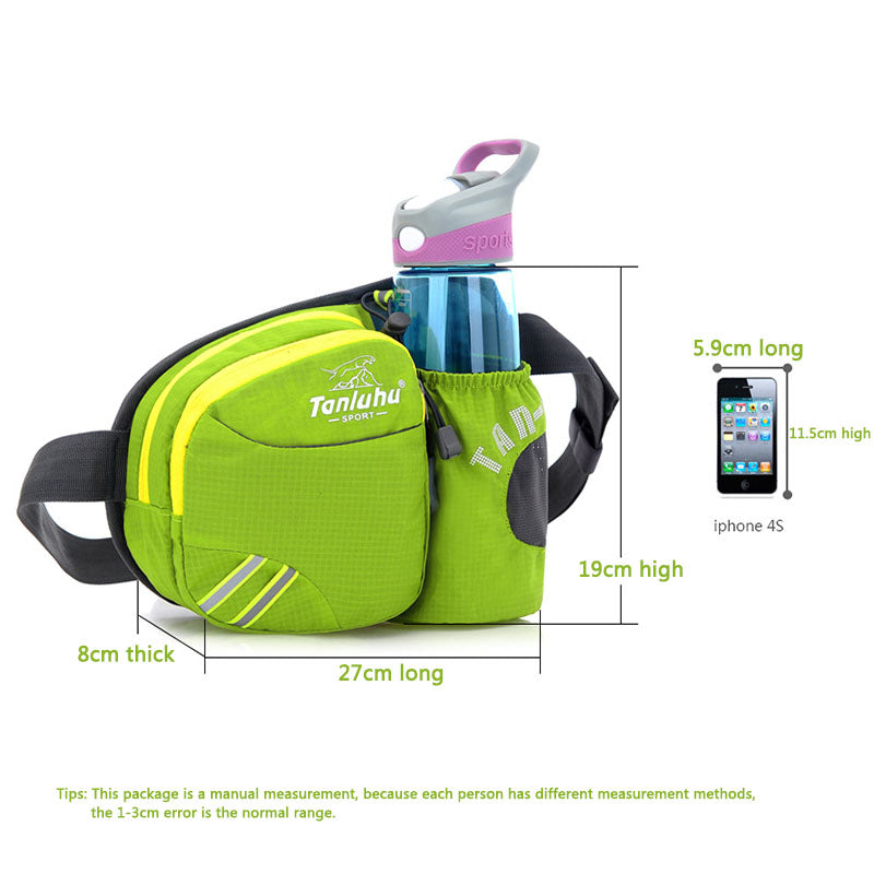 Wautton Outdoor Hiking Walking Waist Pack With Bottle Holder-3