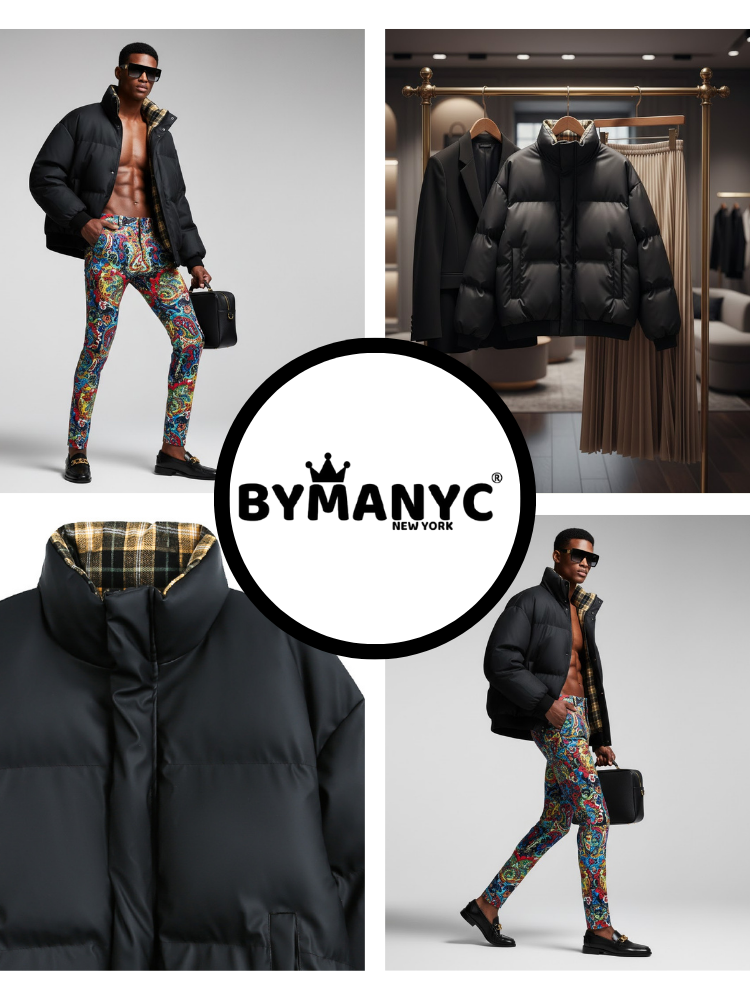 Men's Puffer Jacket HARLEM NYFW New Colecction BYMANYC ® New York-1
