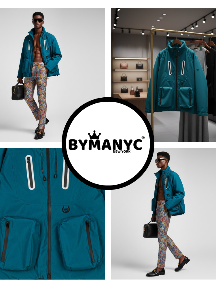 Men's Technical Jacket STREET ART QUEENS NYFW New Colecction BYMANYC ® New York-2