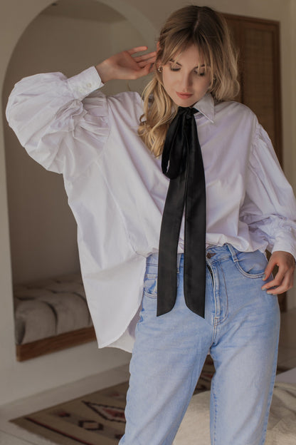 Merci Balloon Sleeve Oversized Shirt (Sale)