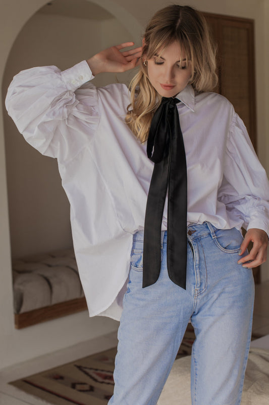 Merci Balloon Sleeve Oversized Shirt (Sale)