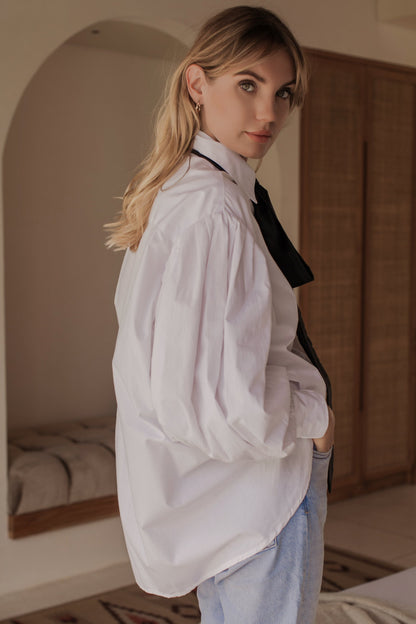 Merci Balloon Sleeve Oversized Shirt (Sale)
