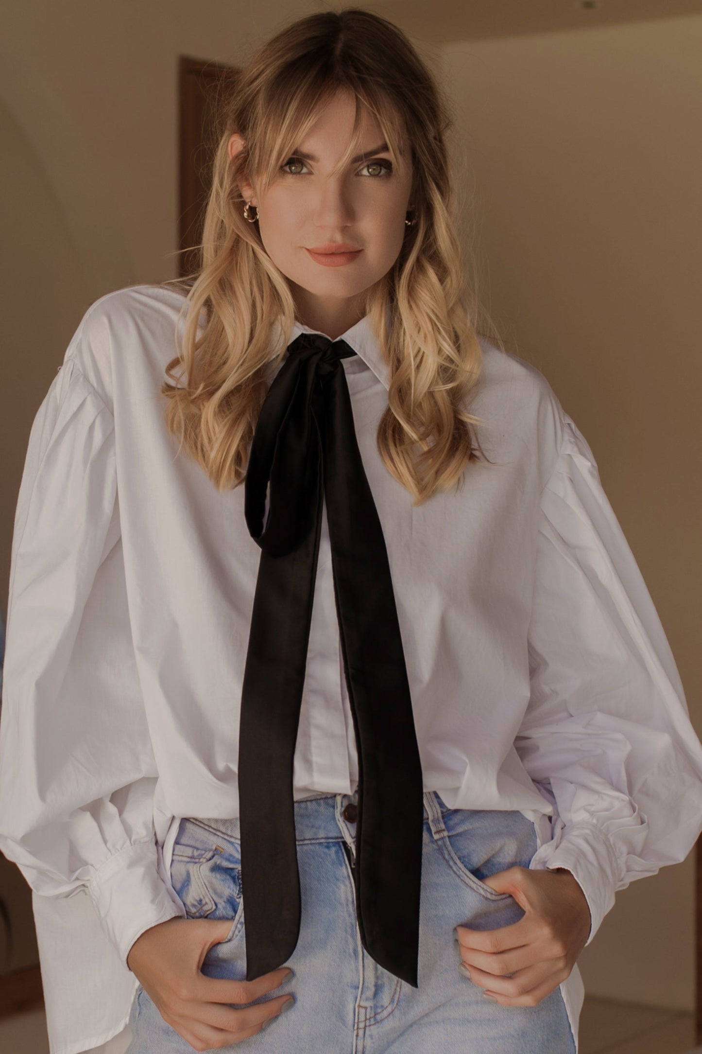Merci Balloon Sleeve Oversized Shirt (Sale)