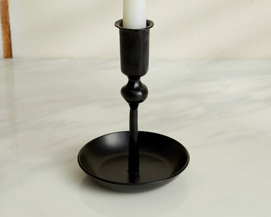 Noa Black Candle Holder-1
