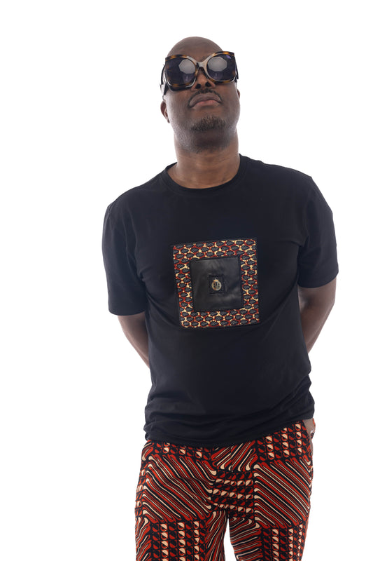 African Print Monogram T Shirt-0
