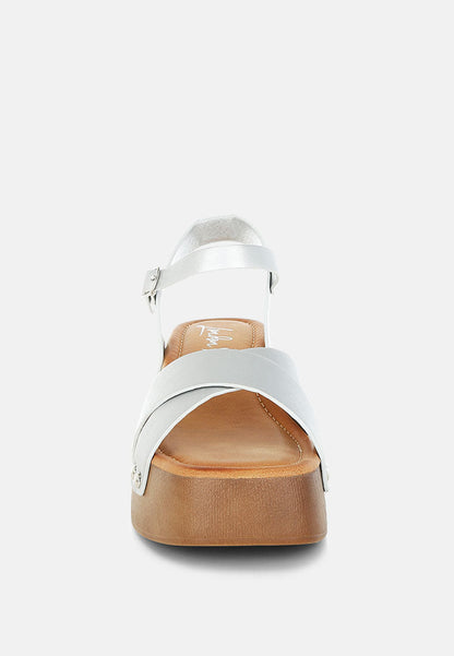 Morasa Metallic Pleather Clog Sandals By Mode-3