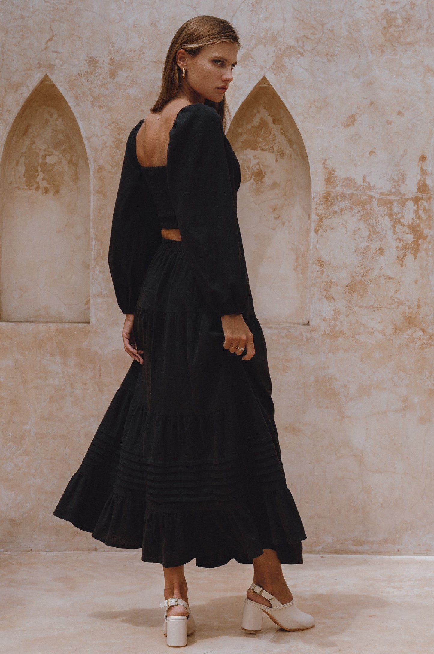 Mumbai Maxi Linen Skirt-4