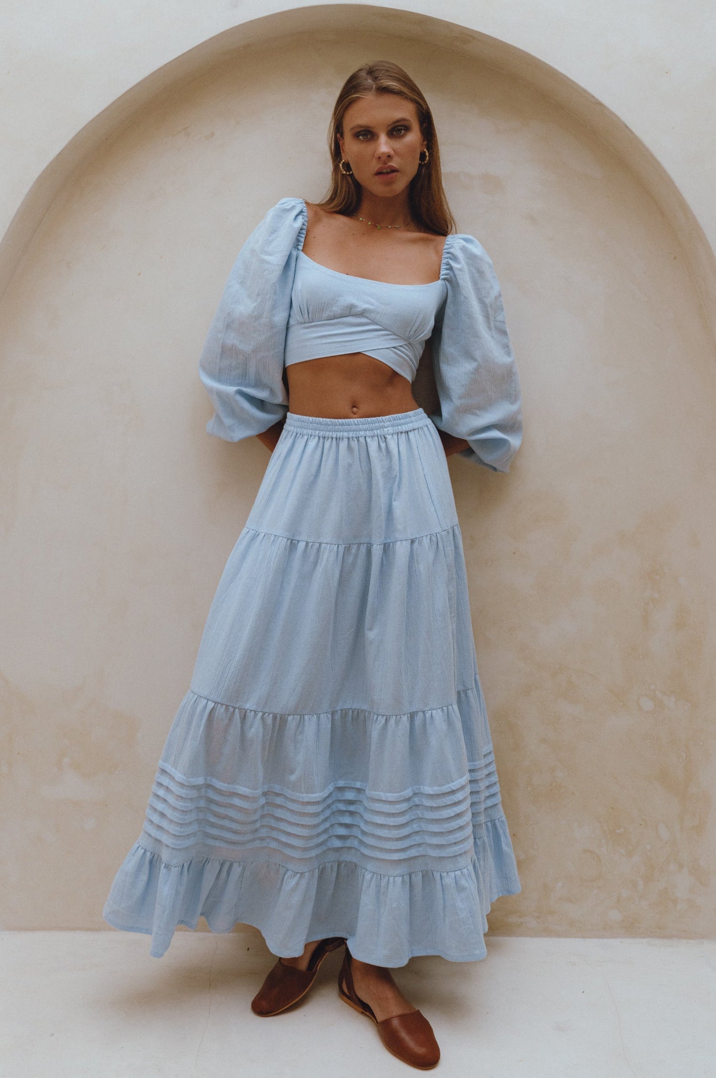Mumbai Maxi Linen Skirt-4