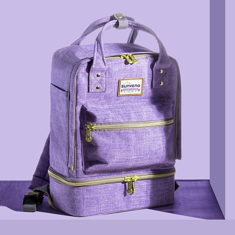 Double Layer Breast Milk Cooler Bag & Nursing Backpack-0