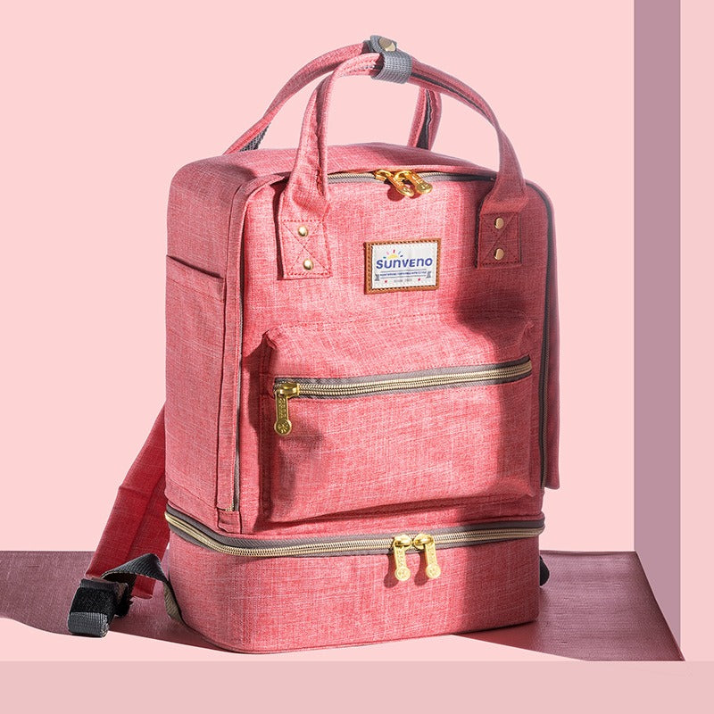 Double Layer Breast Milk Cooler Bag & Nursing Backpack-3