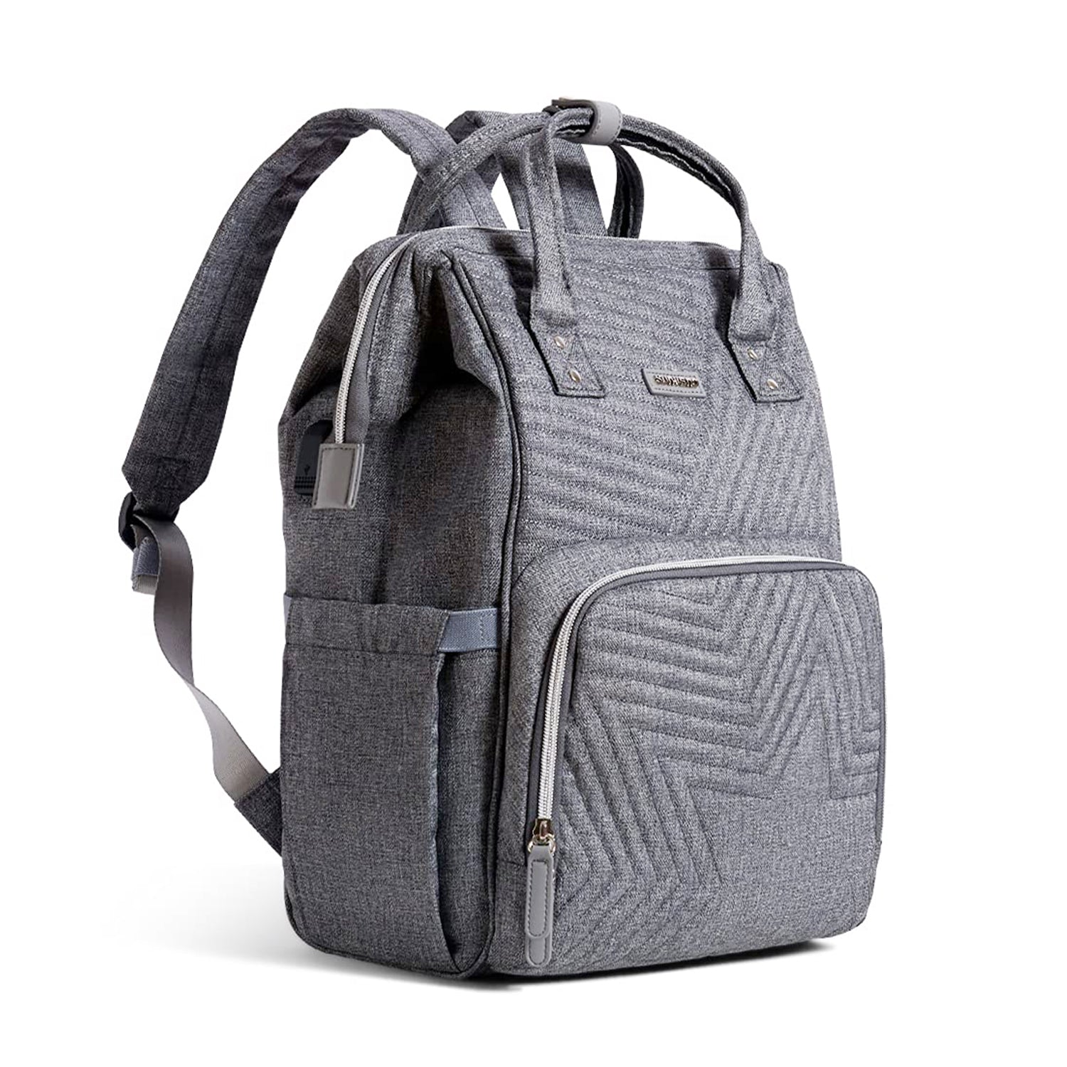 Quilted Diaper Bag Backpack-0