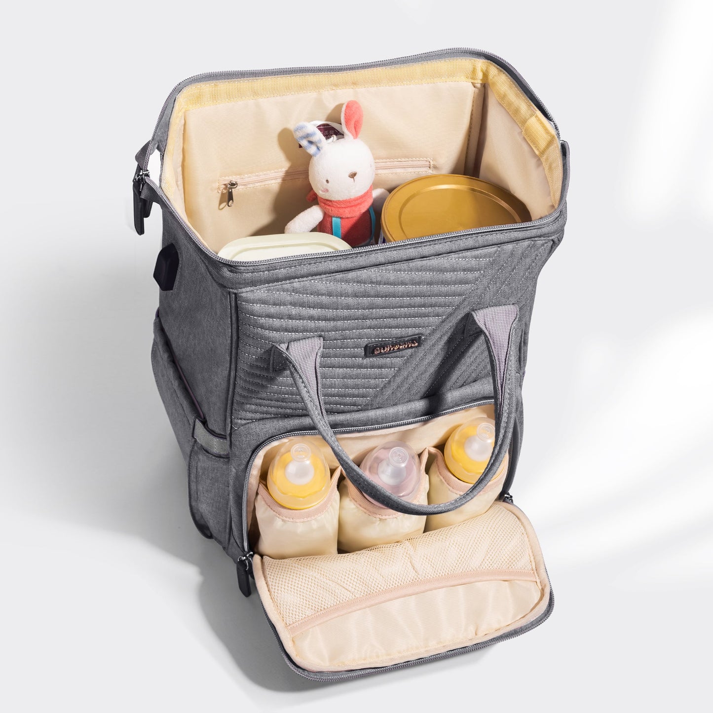 Quilted Diaper Bag Backpack-3