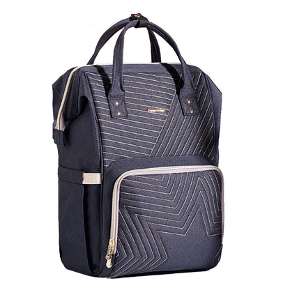 Quilted Diaper Bag Backpack-7