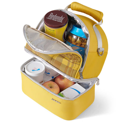 Insulated Lunch Box Double Deck Cooler Bag-2
