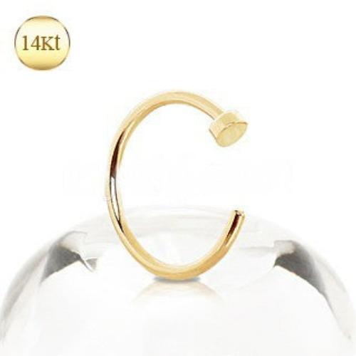 14Kt Yellow Gold Nose Hoop Ring-1