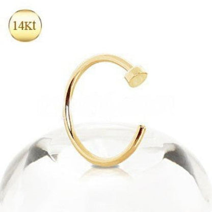 14Kt Yellow Gold Nose Hoop Ring-1