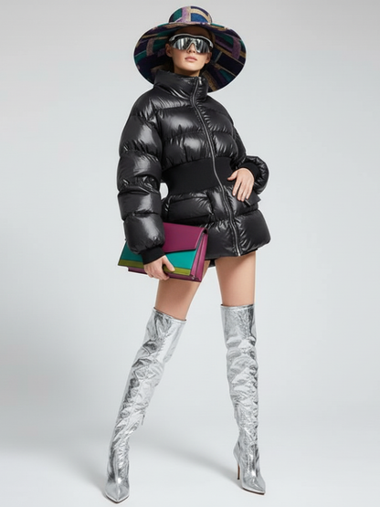 NOHO Elastic Waist Puffer Jacket BYMANYC ® New York-0