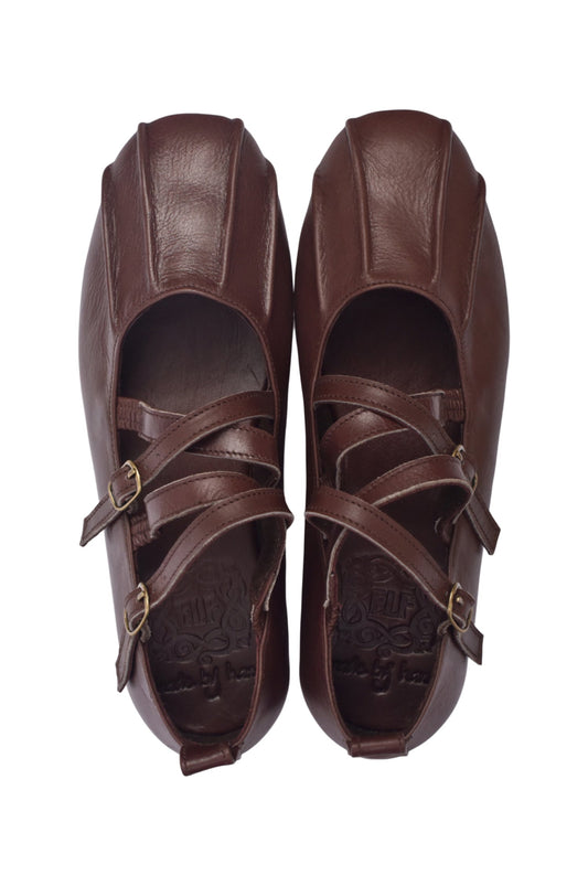 Obsession Criss Cross Leather Flats-1