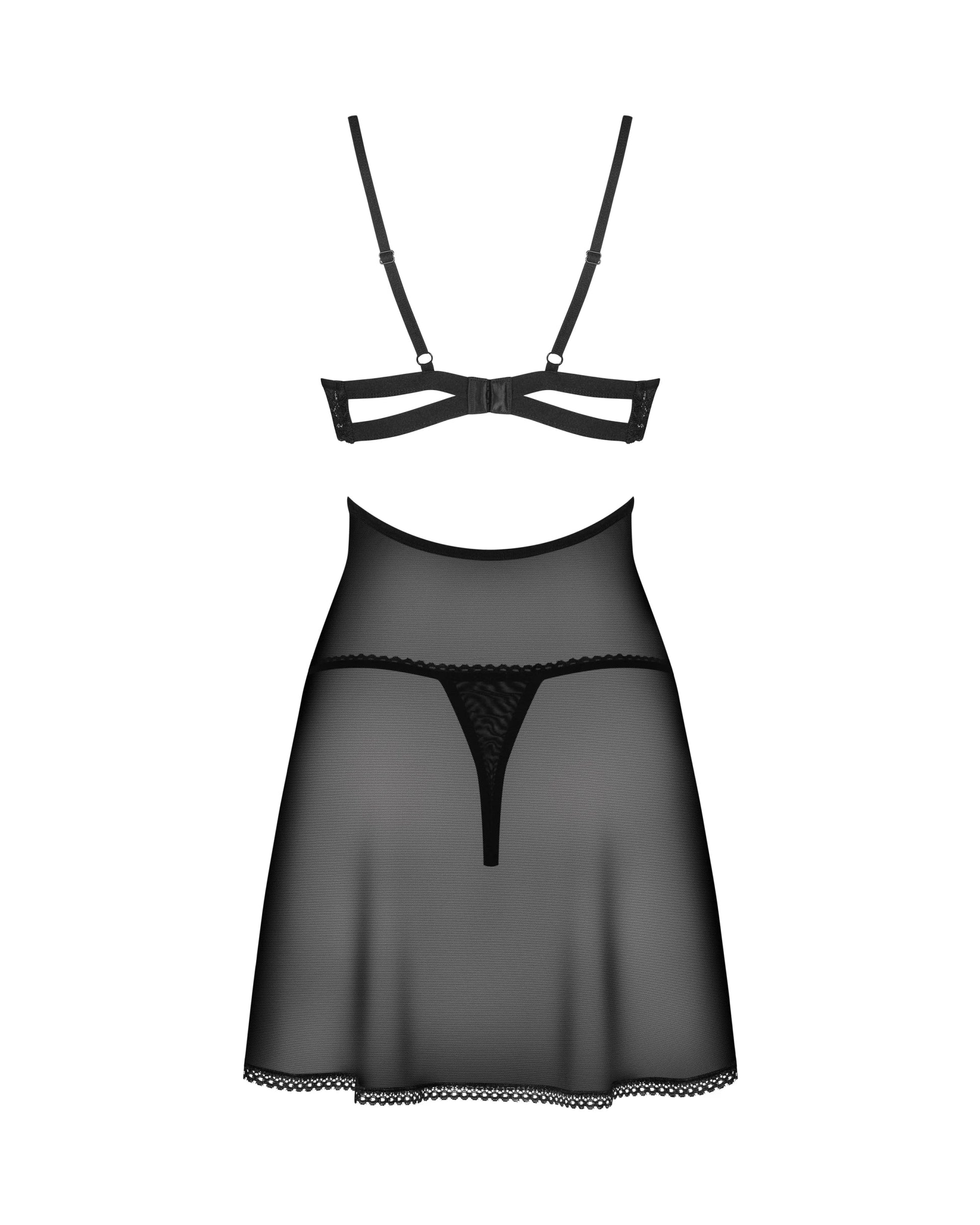 Sheer Lace Babydoll Set Obsessive Nutris-3