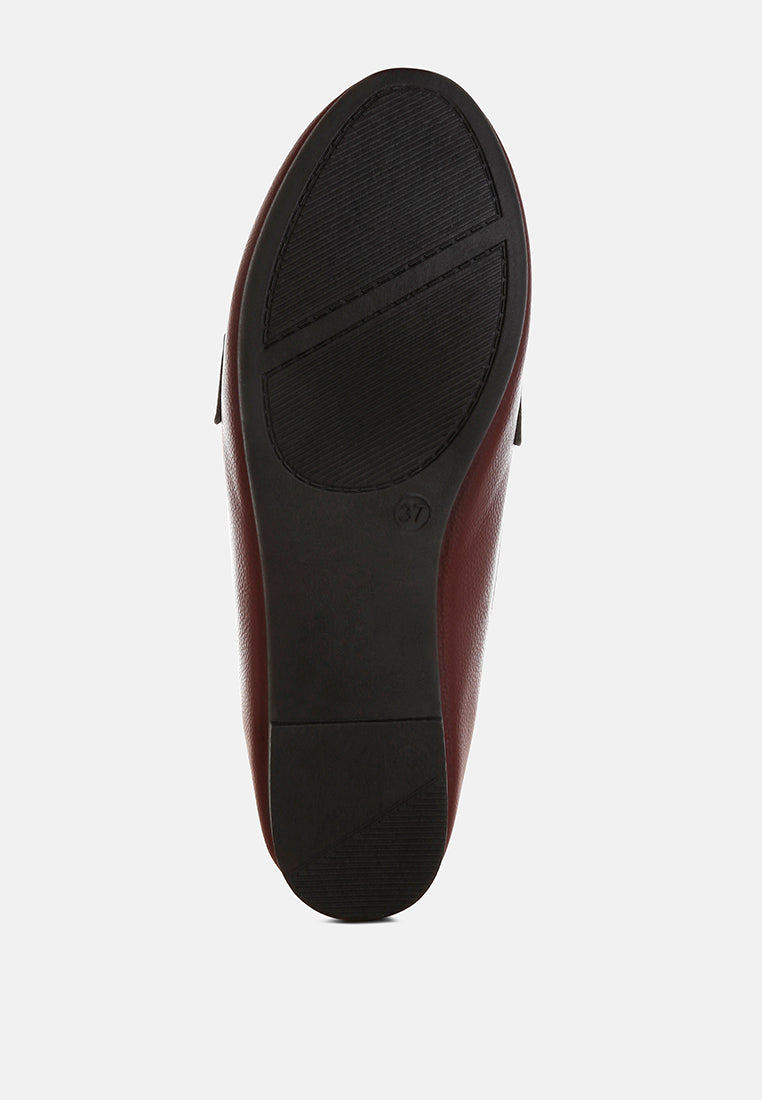 Oliot Horsebit Detail Flat Loafers-4