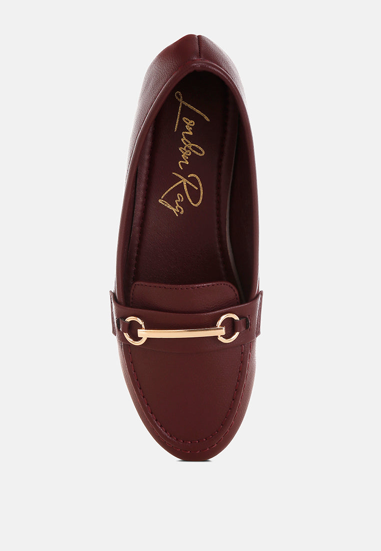 Oliot Horsebit Detail Flat Loafers-3