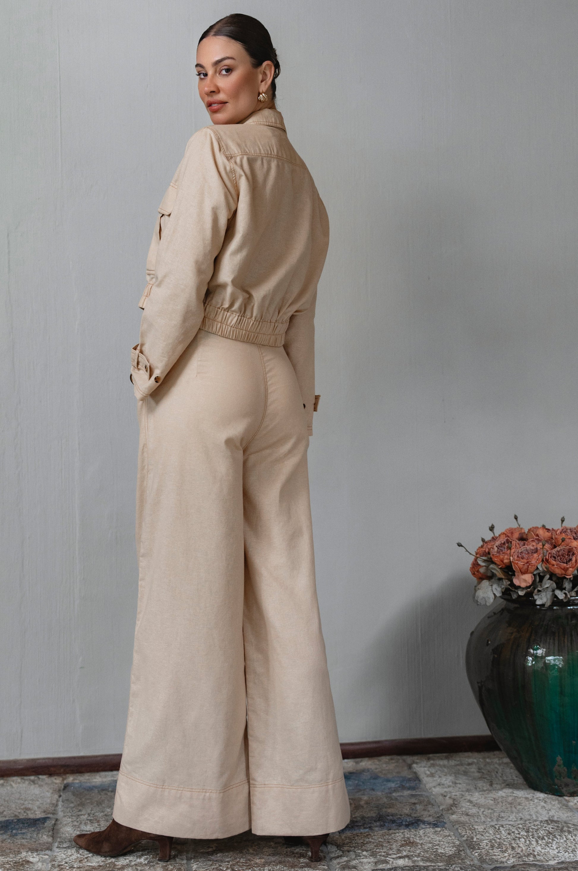 Orion Wide Leg Linen Pants-1