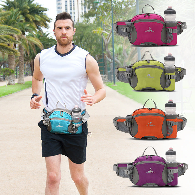 Outdoor Waist Bag with Bottle Holder Cycling Fanny Pack Multifuction Hiking-1