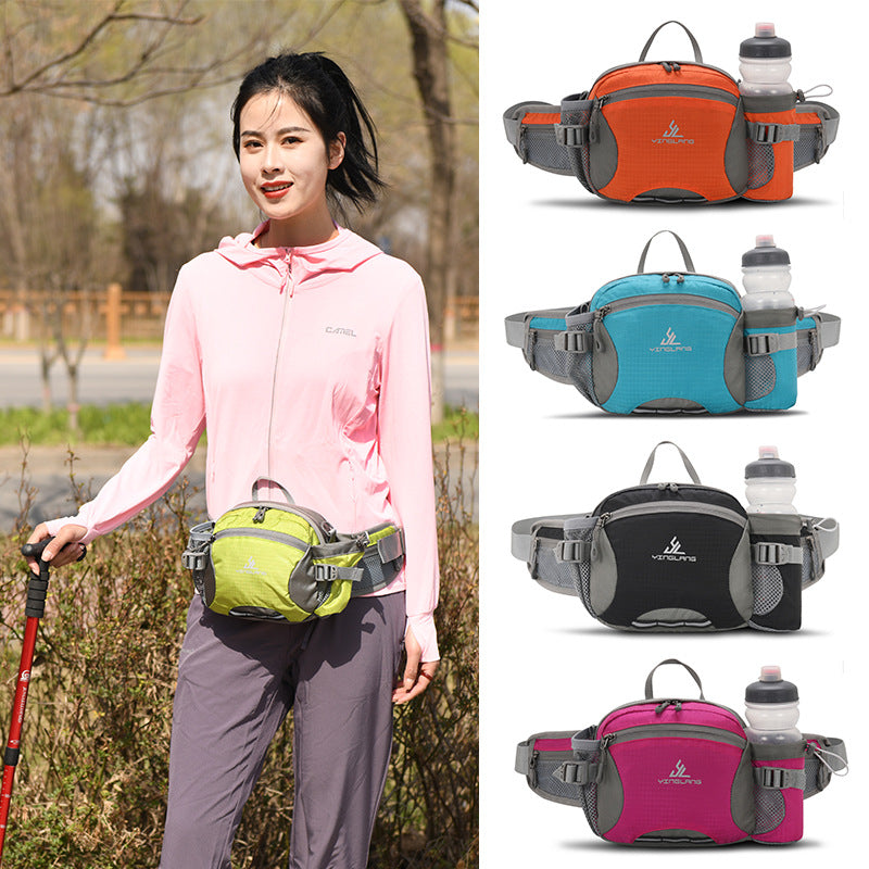 Outdoor Waist Bag with Bottle Holder Cycling Fanny Pack Multifuction Hiking-3