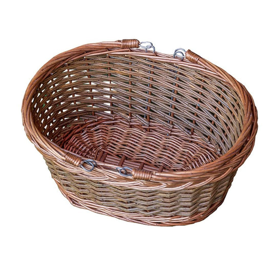 Oval Wicker Swing Handle Shopping Basket-0