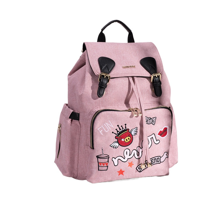 SUNVENO Cute Piglet Doodle Diaper Bag-5
