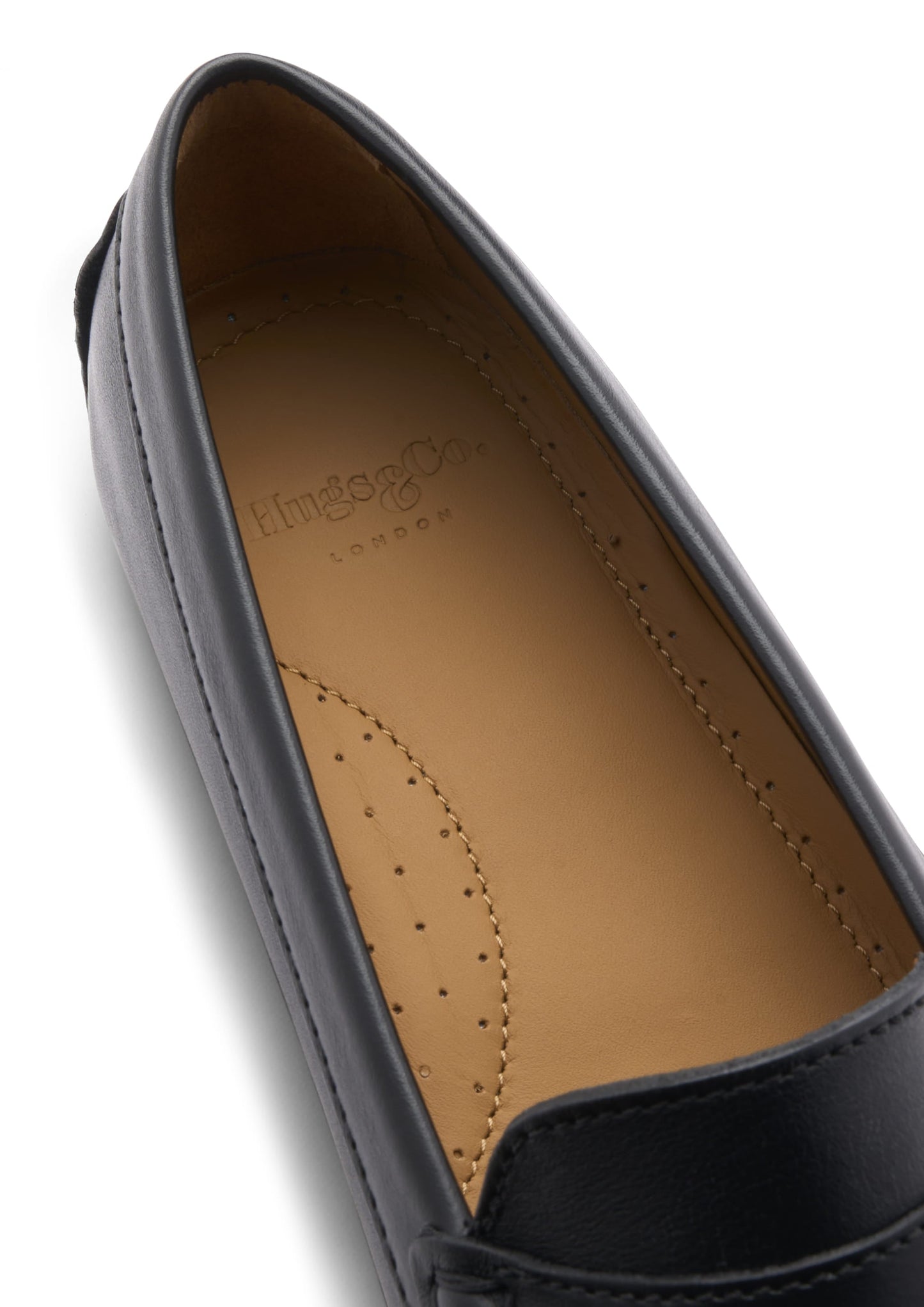 Women's Penny Driving Loafers, black leather-4