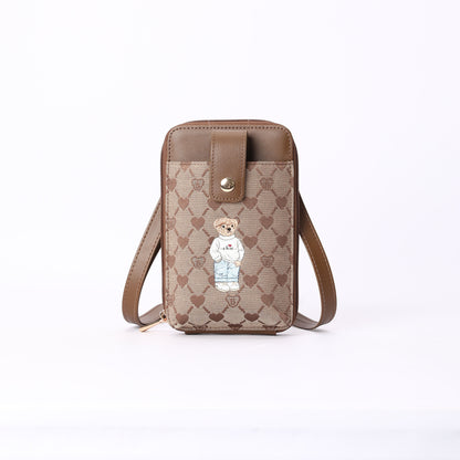 Signare London - B-Loved Smart Phone bag on Beige Monogram-0